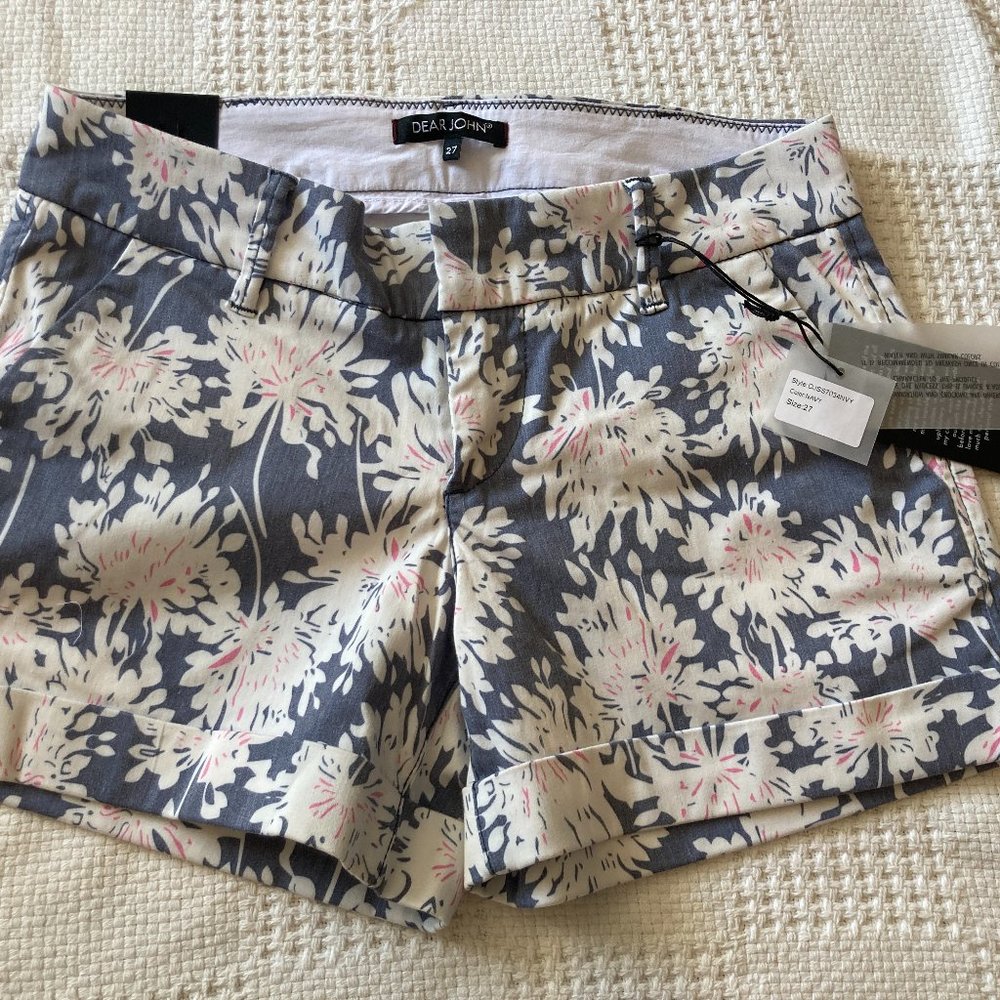 NWT Dear John Shorts - Finnegan Roll Cuff Printed Short